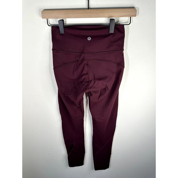 Lululemon In Movement Tight 25" *Everlux Size 6 Garnet EUC - Picture 2 of 8